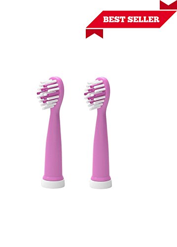 Product Cover Replacement Toothbrush Heads for Haigerx Kid's Electric toothbrush Set of 2 (pink)