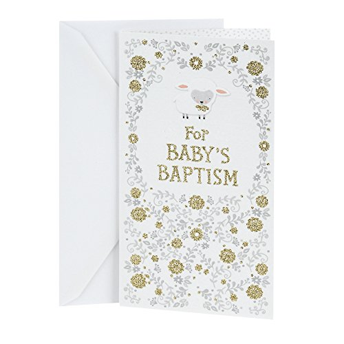 Product Cover DaySpring Baptism Money Holder Greeting Card (Lamb and Flowers) - 0299RZA1003