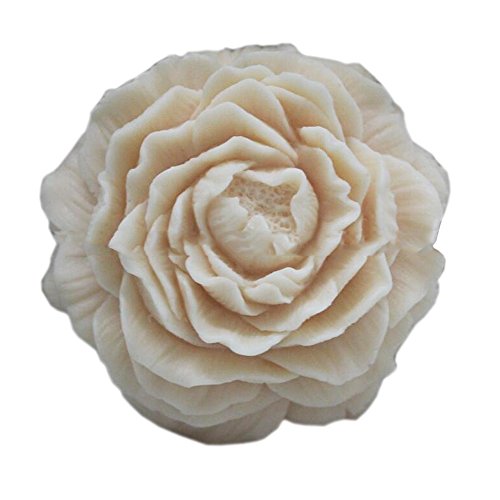 Product Cover Grainrain Peony Flowers White Diy Craft Art Handmade Soap Making Molds Flexible Soap Mold Silicone Soap Mould Soap