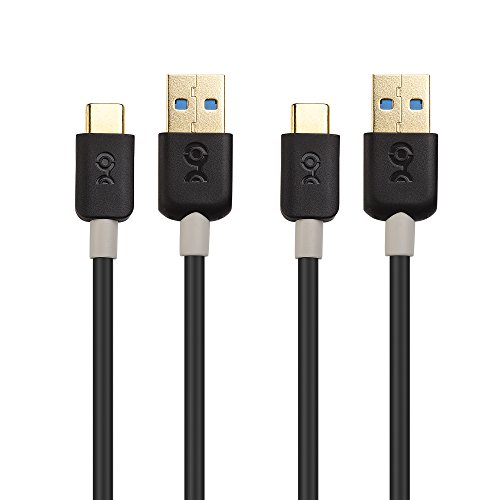 Product Cover Cable Matters 2-Pack USB-C Cable (USB A to C Cable, USB C to USB Cable) in Black 3.3 Feet for Samsung Galaxy S9, S8, Note 8, LG G6, V30, Nintendo Switch, Google Pixel, Nexus 5X, 6P and More