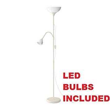 Product Cover Ikea Not Floor Lamp Reading E17, E26, LED (Bulbs Included) White