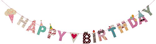 Product Cover Kristin Paradise Happy Birthday Banner - Party Decoration with Colorful Letters