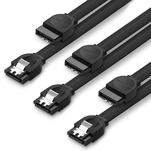 Product Cover UGREEN SATA Cable III 3 Pack 6Gbps Straight HDD SDD Data Cable with Locking Latch 18 Inch for SATA HDD, SSD, CD Driver, CD Writer
