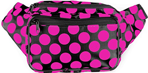Product Cover SoJourner Fanny Pack Waist Bag - Festival Packs for men, women | Cute Bum Bag Fashion Belt Bags (Hot Pink and Black)