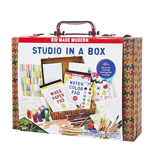 Product Cover Kid Made Modern Studio in A Box Set - Painting Sketching and Coloring Arts and Crafts Kit