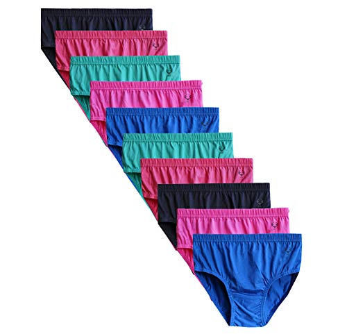 Product Cover Elk Women's Cotton Plain Bright Elastic Panty Innerwear - Set of 10 Pieces