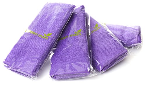 Product Cover Screen Mom Screen Cleaning Purple Microfiber Cloths (4-Pack) - Best for LED, LCD, TV, iPad, Tablets, Computer Monitor, Flatscreen