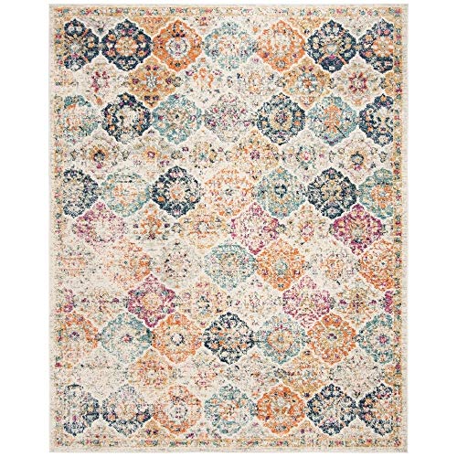 Product Cover Safavieh Madison Collection MAD611B Bohemian Chic Vintage Distressed Area Rug, 8' x 10', Cream/Multi