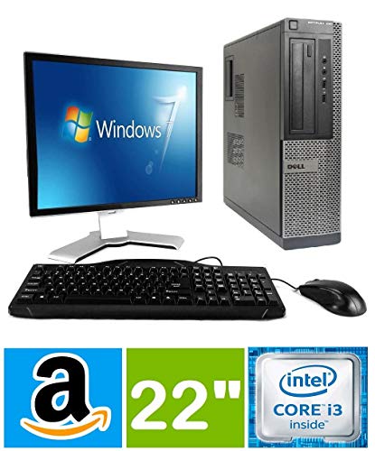 Product Cover DELL Optiplex Desktop with 22in LCD Monitor (Core 2 Duo 3.0Ghz, 8GB RAM, 1TB HDD, Windows 10), Black (Renewed)