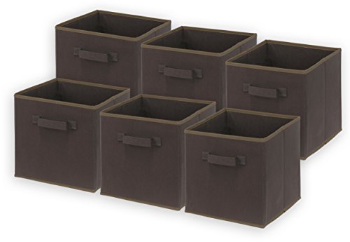 Product Cover 6 Pack - SimpleHouseware Foldable Cube Storage Bin, Brown