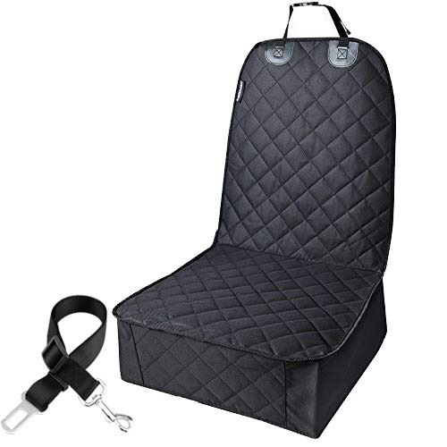Product Cover URPOWER Pet Front Seat Cover for Cars 100%waterproof Nonslip Rubber Backing with Anchors, Quilted, Padded, Durable Pet Seat Covers for Cars, Trucks & SUVs