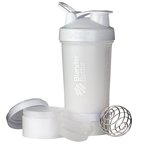 Product Cover BlenderBottle C01711 ProStak System with 22-Ounce Bottle and Twist n' Lock Storage, 22 oz, White
