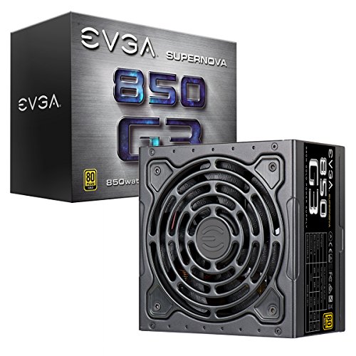 Product Cover EVGA SuperNOVA 850 G3, 80 Plus Gold 850W, Fully Modular, Eco Mode with New HDB Fan, 10 Year Warranty, Includes Power ON Self Tester, Compact 150mm Size, Power Supply 220-G3-0850-X1