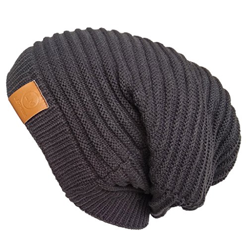 Product Cover LETHMIK Functional Slouchy Beanie Unisex Skully Hat Warm Infinity Scarf in 3 Colors ,Gray,One Size (Elastic)