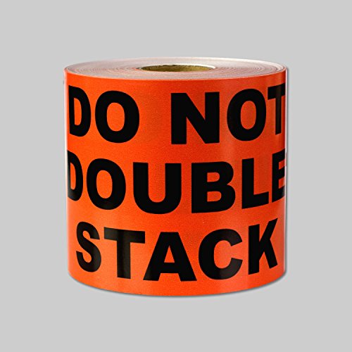 Product Cover DO NOT Double Stack Warning Labels Self Adhesive Stickers (Orange Black / 5