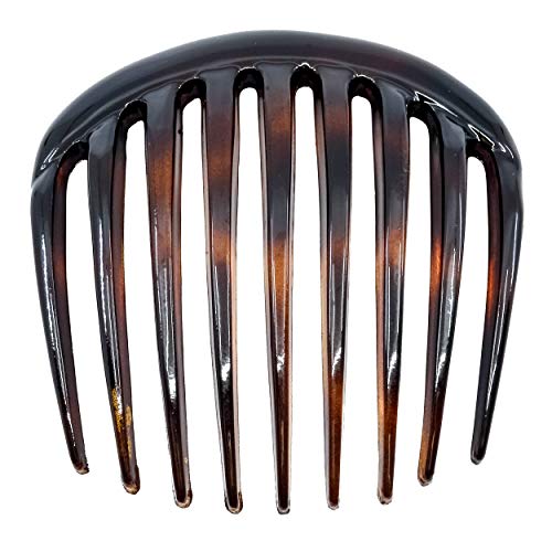 Product Cover Camila Paris French Side Comb Small 2.75 in Rounded, Tortoise Shell, Strong Hold Grip Hair Clips for Women, No Slip and Durable Styling Girls Hair Accessories, Made in France