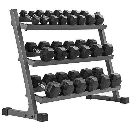 Product Cover XMark's 550 lb. Dumbbell Set and Heavy Duty Rack, 5 to 50 lb Set of Hex Dumbbells, Dumbbells and Dumbbell Storage Rack