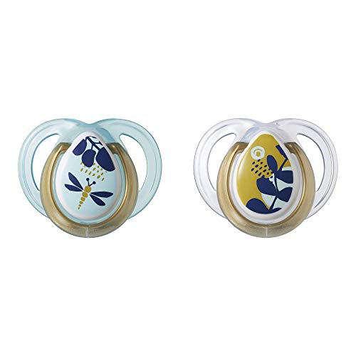 Product Cover Tommee Tippee Closer to Nature Moda Baby Pacifier, BPA-Free, 0-6 Months, 2 Count (Designs Will Vary)