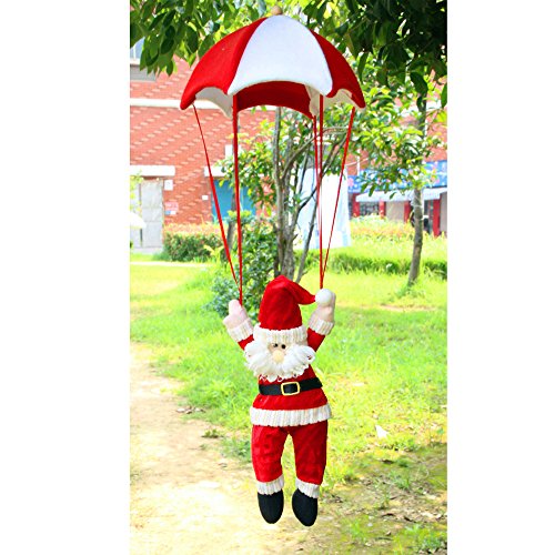 Product Cover Xmas Ornament, Misaky Christmas Tree Hanging Santa Claus Snowman In Parachute Decoration