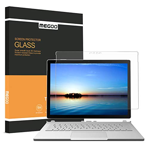 Product Cover MEGOO Screen Protector for Surface Book 13.5 Inch, Premium Glass Protector/Anti-Scratch/Full Protection for Microsoft Surface Book 2 - with Lifetime Replacement