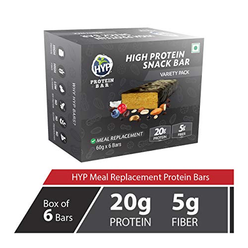 Product Cover HYP Protein Bar - Meal Replacement (2Almond + 2Peanut + 2Cookies and Cream)
