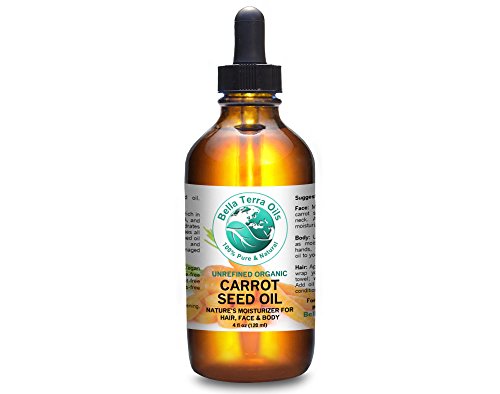 Product Cover Carrot Seed Carrier Oil 4 oz 100% Pure Cold-pressed Unrefined Organic - Bella Terra Oils