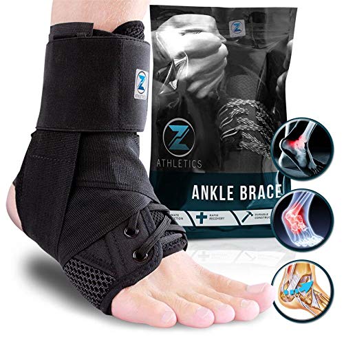 Product Cover Zenith Ankle Brace, Lace Up Adjustable Support - for Running, Basketball, Injury Recovery, Sprain! Ankle Wrap for Men, Women, and Children