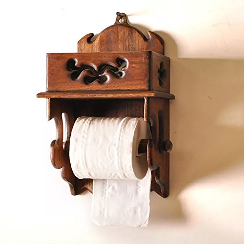 Product Cover Onlineshoppee Wooden Beautiful Design 2 Compartments Tissue Box & Napkin Holder
