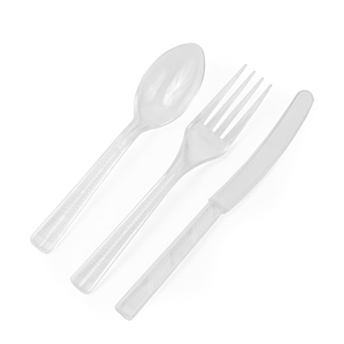 Product Cover Concept Party Products CPCS300 300 Piece Plastic Cutlery Pack, Clear