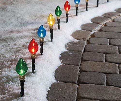 Product Cover Multi-Color Light Bulb Pathway Markers, 11 Inch (2.76 Inch Bulb), 10 Pack