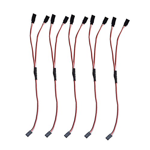 Product Cover DYWISHKEY 30cm Servo Remote Control 1 to 2 Y Cables, Male to Female (5 PCS)