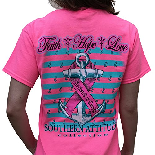Product Cover Southern Attitude Hope Breast Cancer Awareness Pink Short Sleeve Shirt