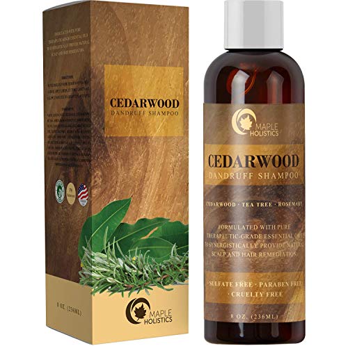 Product Cover Anti-Dandruff Thickening Shampoo with Cedarwood Essential Oil - Stop Hair Loss + Promote Hair Growth -Treat Psoriasis Flakes + Scales - Make Hair Soft + Increase Volume - Healthy Scalp Treatment