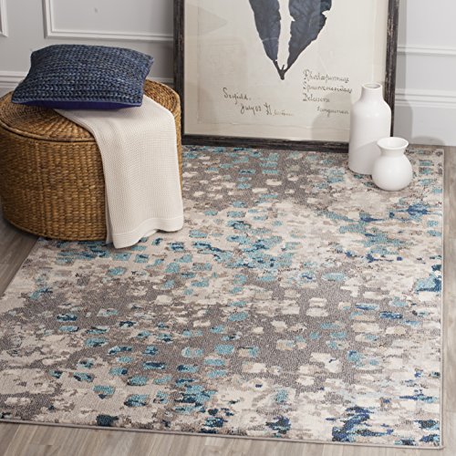 Product Cover Safavieh Monaco Collection MNC225E Modern Abstract Grey and Light Blue Area Rug (3' x 5')
