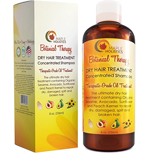 Product Cover Moisturizing Shampoo for Dry Damaged Hair + Scalp - Anti Frizz Deep Conditioning Cleanser - Strengthen + Repair Hair - Dry Hair Treatment - Silky Sexy Hair - Therapeutic Organic Sesame Oil & Keratin