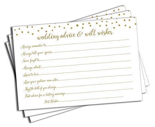 Product Cover Wedding Advice and Well Wishes - Gold Confetti (50-Cards)