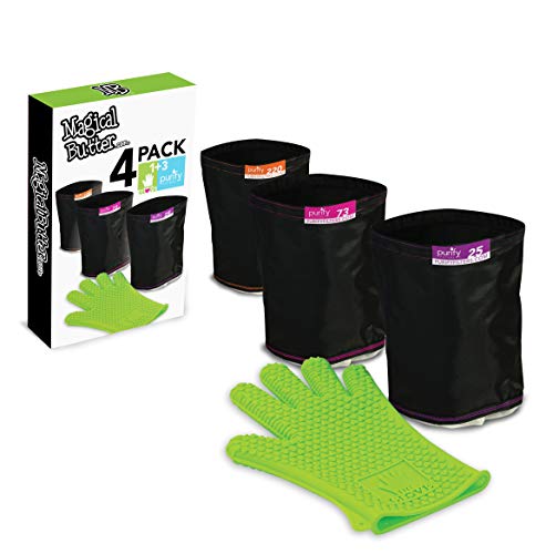 Product Cover Magical Butter 4Pack: 1 LoveGlove + 3 Purify Filters silicone glove and food strainer filter combo pack