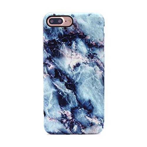Product Cover GOLINK iPhone 7 Plus Case/iPhone 8 Plus Marble Case, Matte Marble Series Slim-Fit Anti-Scratch Shock Proof Anti-Finger Print Flexible TPU Gel Case for iPhone 7/8 Plus - Blue Marble