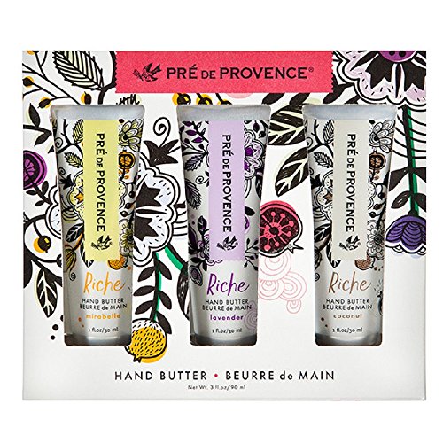 Product Cover Pre de Provence Triple Butter Riche Hand Cream Gift Set for Soft Skin - Mirabelle, Lavender, & Coconut