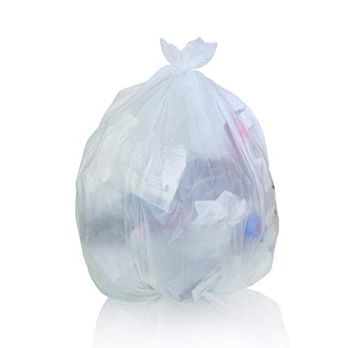 Product Cover Toughbag Clear Trash Bags, 65 Gallon Garbage Bags (100)