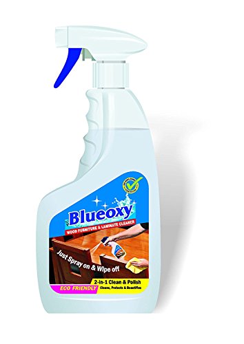 Product Cover Herbo Pest Blueoxyâ 500Ml Wood Furniture And Laminate Cleaner With Cellulose Sponge Cleaner : Pack Of 1 Bottle And 1 Sponge Cleaner