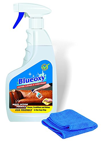 Product Cover Herbo Pest Blueoxy Leather Cleaner And Conditioner 500Ml Spray Bottle With One Microfiber Towel : Pack Of 1 Spray Bottle And 1 Microfibre Towel