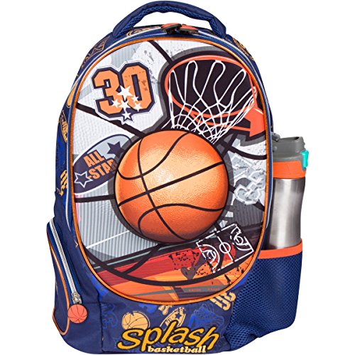 Product Cover MB ALL STAR - Kids Backpack 3D Basketball Elementary School Book Bag for Boys