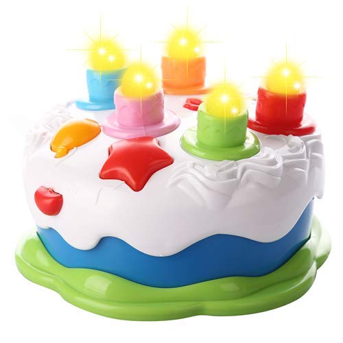 Product Cover Love&Mini Kids Birthday Cake Toy with Candles Music Pretend Play Food