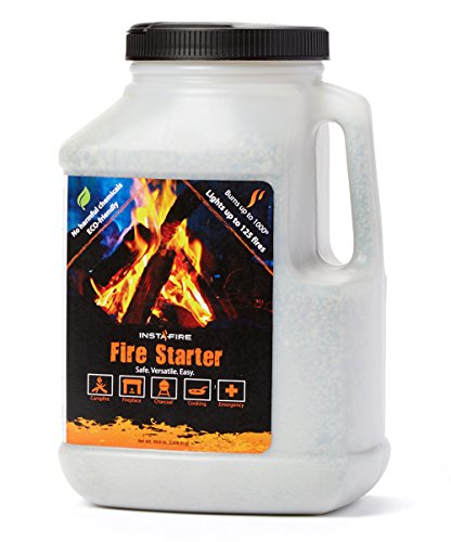 Product Cover InstaFire 1 Gallon Fire Starter, AWARDED 2017 FIRE STARTER OF THE YEAR - Eco-Friendly, No Harmful Chemicals, Burns up to 1000º for over 10 min. in virtually any condition, lights up to 125 total fires
