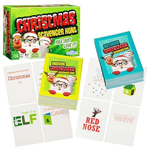 Product Cover Christmas Scavenger Hunt Game - Includes 220 Cards with Holiday Themed Objects Found both Inside and Outside the Home (Ages 6+)