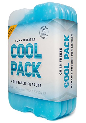 Product Cover Ice Pack for Lunch Box - Freezer Packs - Original Cool Pack | Slim & Long-Lasting Ice Packs for your Lunch or Cooler Bag (Set of 4)