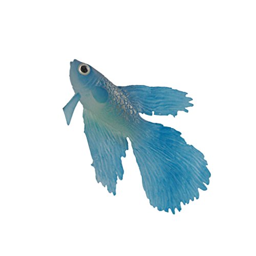 Product Cover Silicone Artificial Glowing Effect Betta Fish Tank Aquarium Water Decor 3 Colors - Blue