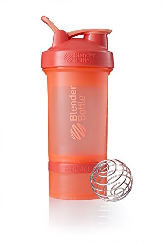 Product Cover BlenderBottle C01717 ProStak System with 22-Ounce Bottle and Twist n' Lock Storage, 22 oz, Coral