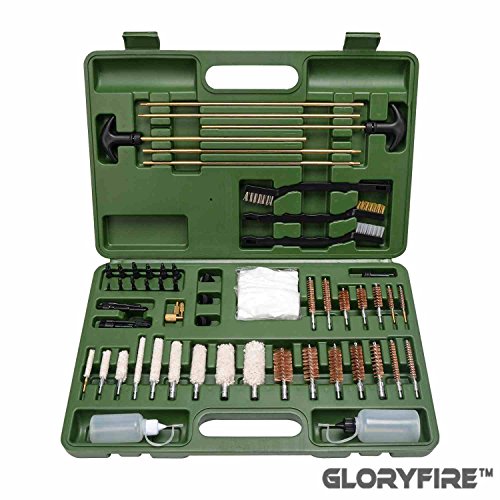 Product Cover GLORYFIRE Universal Gun Cleaning Kit Hunting Rifle Handgun Shot Gun Cleaning Kit for All Guns with Case Travel Size Portable Metal Brushes